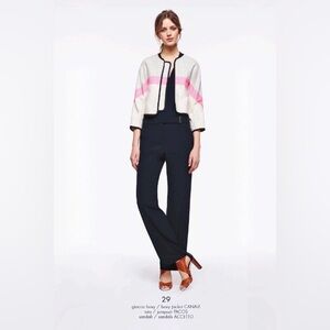 MaxMara Max&Co. Canale Boxy Wool Blend Colorblock Sweater Jacket US 2 S/M $419